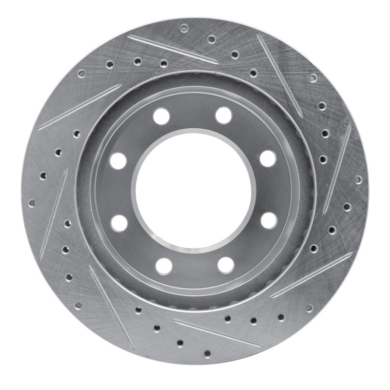 R1 Concepts R1 99-20 Cadillac DeVille Front Left Drilled & Slotted Silver Brake Rotor
