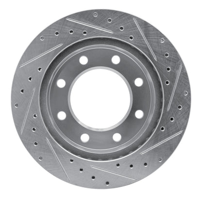 R1 Concepts R1 99-20 Cadillac DeVille Front Left Drilled & Slotted Silver Brake Rotor