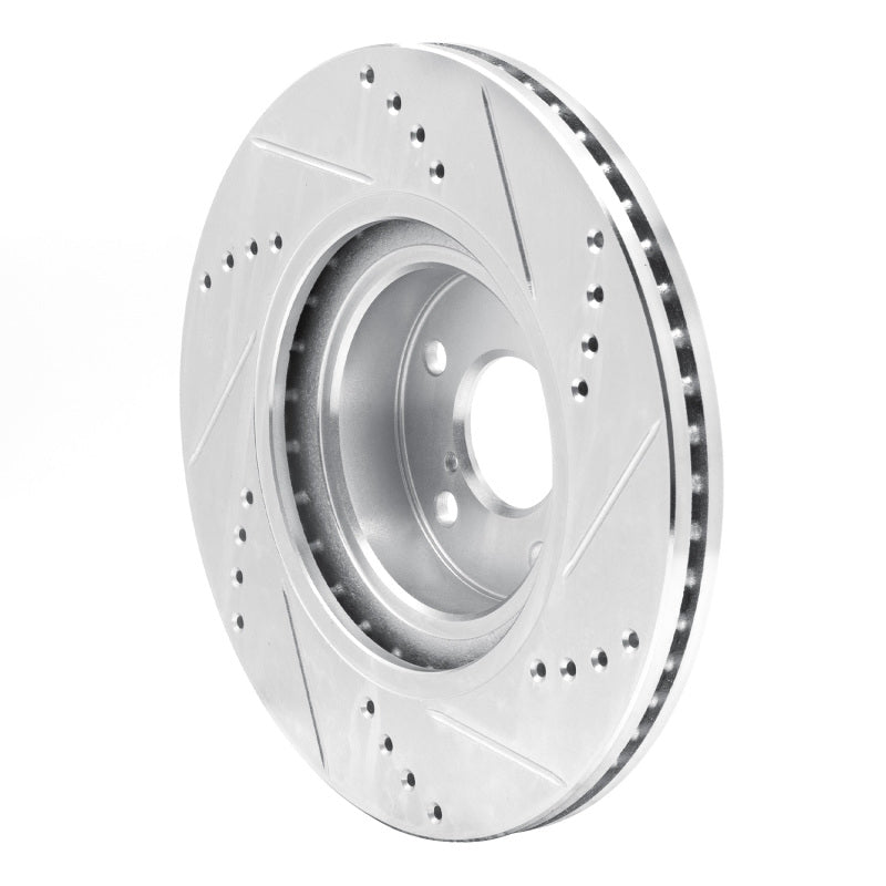 R1 Concepts R1 04-25 Scion FR-S Front Left Drilled & Slotted Silver Brake Rotor