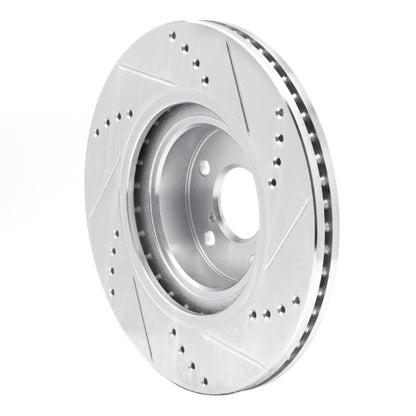R1 Concepts R1 04-25 Scion FR-S Front Left Drilled & Slotted Silver Brake Rotor