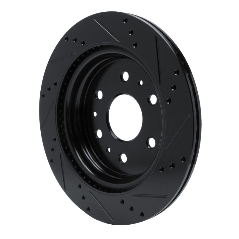 R1 Concepts R1 19-25 Cadillac Escalade Rear Left Drilled & Slotted Black Brake Rotor