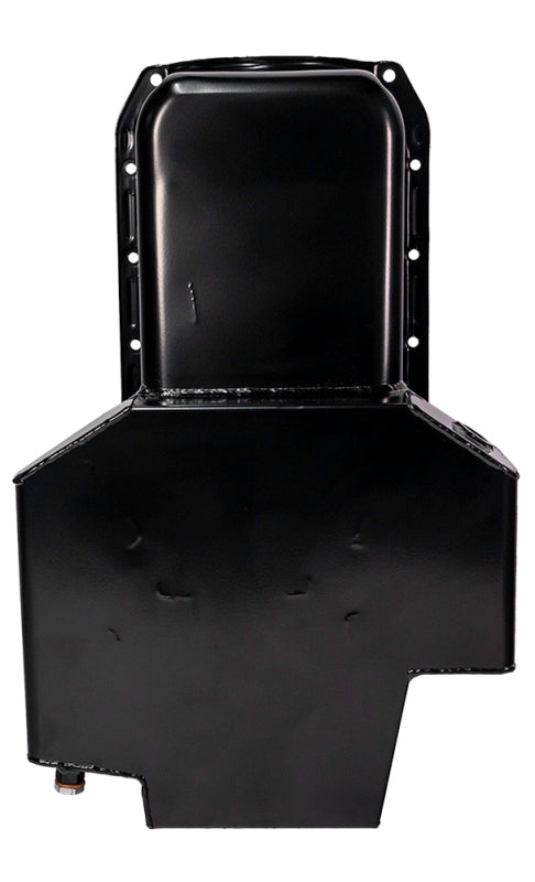Moroso 86-Up Chevrolet SBC (w/1 Pc Seal & Low Clearance) Wet Sump 7qt 7in Steel Oil Pan - Black
