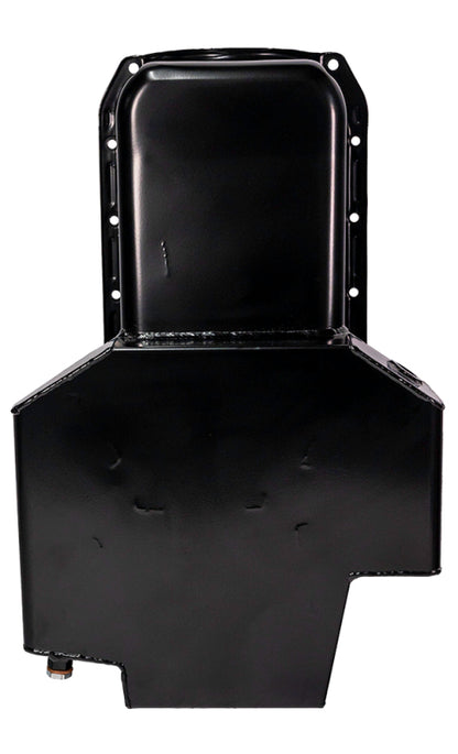 Moroso 86-Up Chevrolet SBC (w/1 Pc Seal & Low Clearance) Wet Sump 7qt 7in Steel Oil Pan - Black
