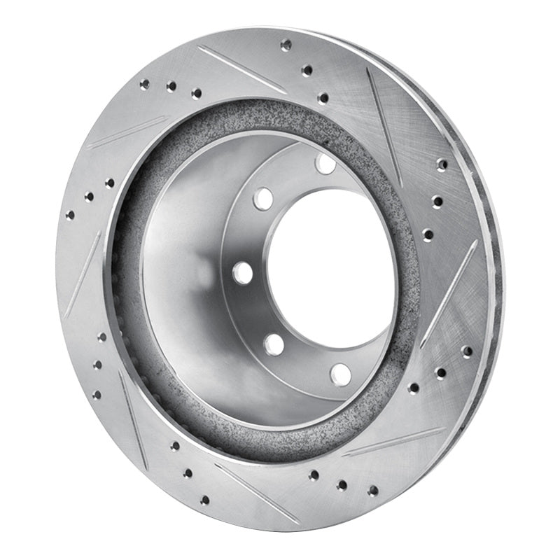 R1 Concepts R1 03-08 Dodge Ram 2500 Rear Left Drilled & Slotted Silver Brake Rotor