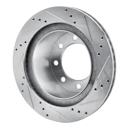 R1 Concepts R1 03-08 Dodge Ram 2500 Rear Left Drilled & Slotted Silver Brake Rotor