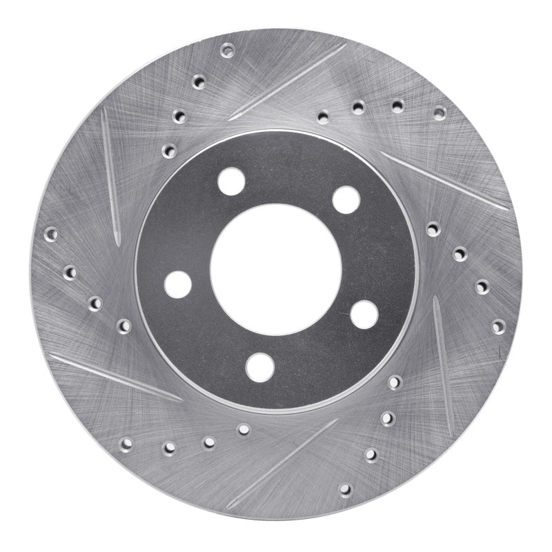 R1 Concepts R1 91-00 Ford Taurus (Excl SHO) Front Left Drilled & Slotted Silver Brake Rotor