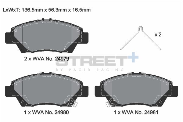 PAGID Racing T8310SP2001 STREET+ Brake Pads