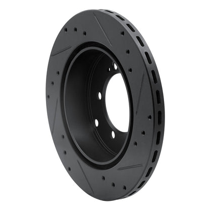 R1 Concepts R1 91-93 Dodge STEALTH Rear Left Drilled & Slotted Black Brake Rotor