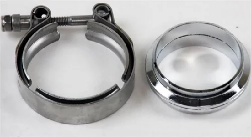 Granatelli Motor Sports Granatelli 4.0in V-Band Mild Steel Flat Flanges w/Clamp