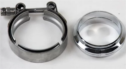 Granatelli Motor Sports Granatelli 4.0in V-Band Mild Steel Flat Flanges w/Clamp