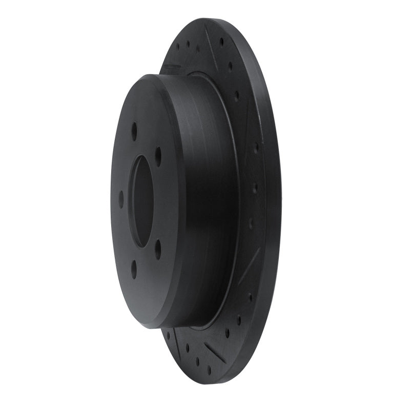 R1 Concepts R1 95-02 Ford Explorer Rear Right Drilled & Slotted Black Brake Rotor
