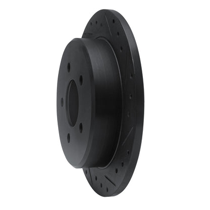 R1 Concepts R1 95-02 Ford Explorer Rear Right Drilled & Slotted Black Brake Rotor