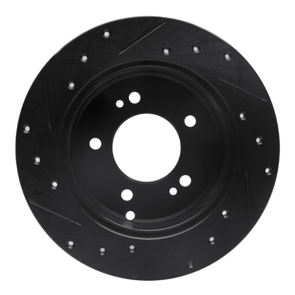 R1 Concepts R1 07-12 Kia Rondo (Canada) Rear Right Drilled & Slotted Black Brake Rotor