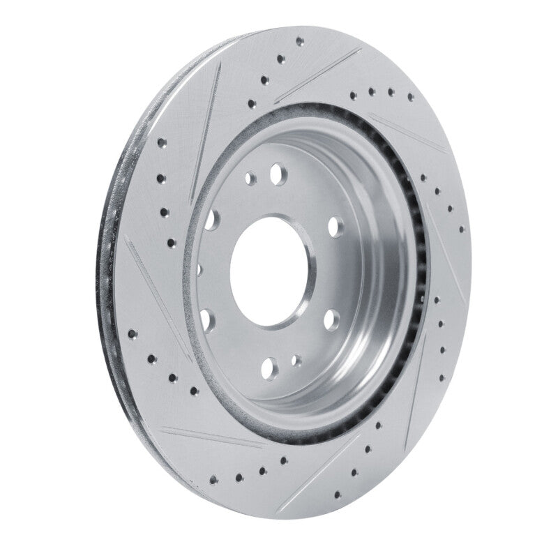 R1 Concepts R1 23-25 Chevrolet Colorado Rear Right Drilled & Slotted Silver Brake Rotor