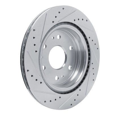 R1 Concepts R1 23-25 Chevrolet Colorado Rear Right Drilled & Slotted Silver Brake Rotor