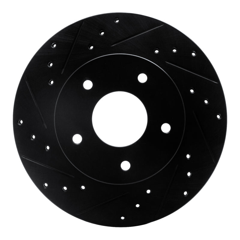 R1 Concepts R1 78-81 Pontiac Firebird Rear Left Drilled & Slotted Black Brake Rotor