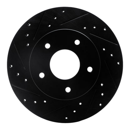 R1 Concepts R1 78-81 Pontiac Firebird Rear Left Drilled & Slotted Black Brake Rotor