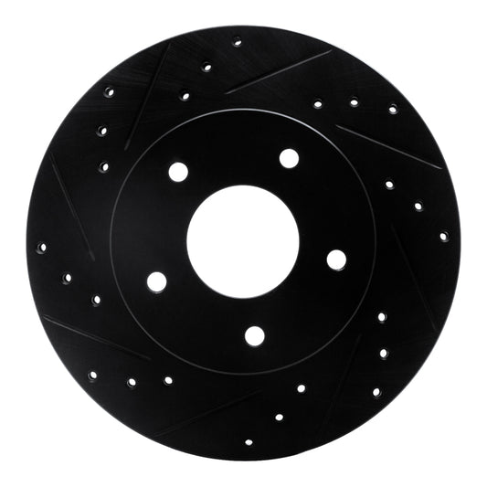 R1 Concepts R1 78-81 Pontiac Firebird Rear Left Drilled & Slotted Black Brake Rotor