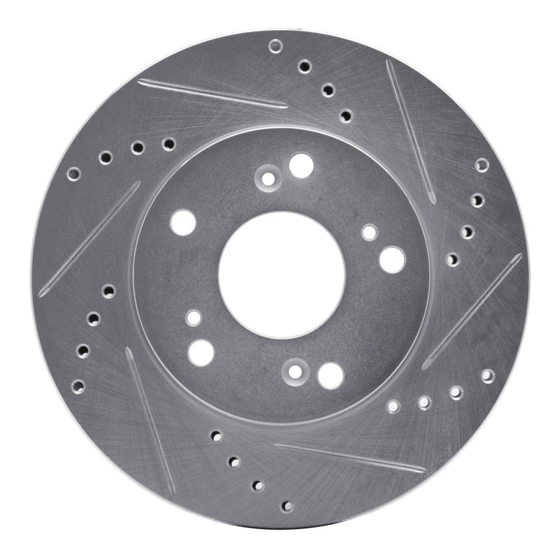 R1 Concepts R1 12-15 Acura ILX Front Right Drilled & Slotted Silver Brake Rotor