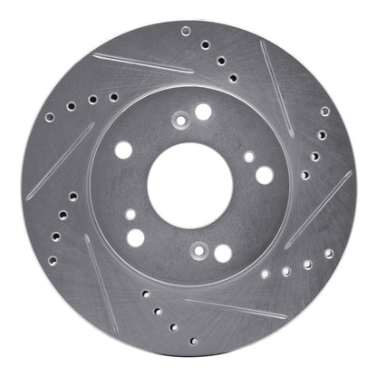 R1 Concepts R1 12-15 Acura ILX Front Right Drilled & Slotted Silver Brake Rotor