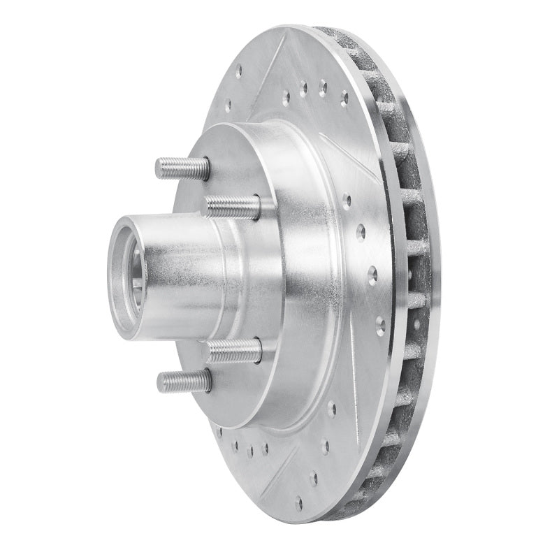 R1 Concepts R1 91-03 Chevrolet S10 Blazer Front Left Drilled & Slotted Silver Brake Rotor