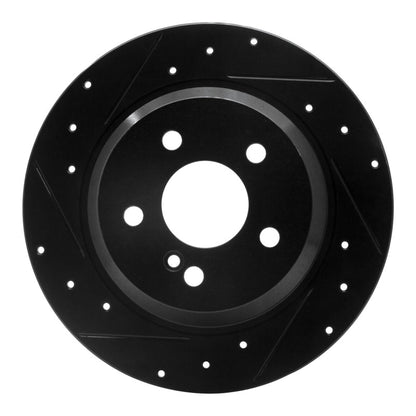 R1 Concepts R1 03-16 Mercedes-Benz E280 (Canada) Rear Left Drilled & Slotted Black Brake Rotor