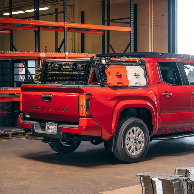 Cali Raised LED Cali Raised Overland Bed Rack For 2024+ Toyota Tacoma - Long Bed Mid Height Rack