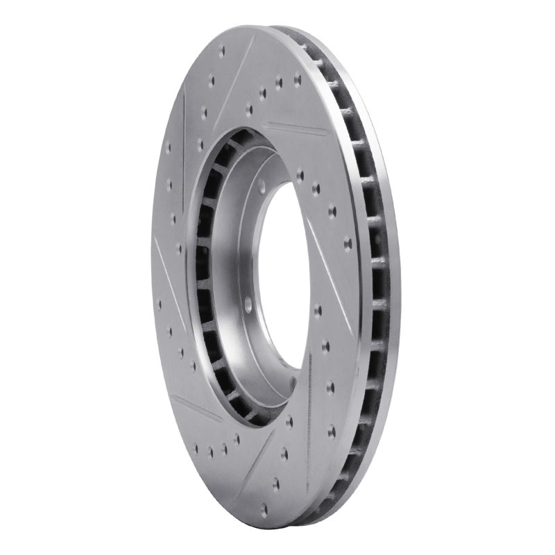 R1 Concepts R1 84-89 Porsche 911 Front Right Drilled & Slotted Silver Brake Rotor