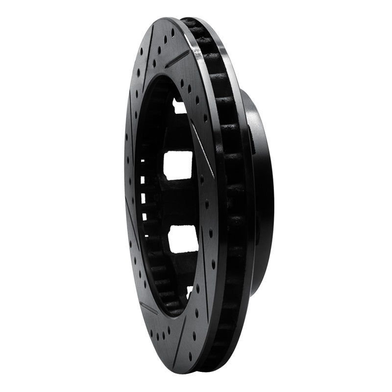 R1 Concepts R1 75-93 Dodge W200 Front Right Drilled & Slotted Black Brake Rotor