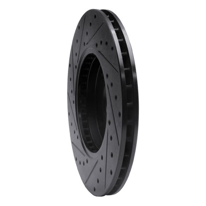 R1 Concepts R1 02-04 Ford Focus Front Right Drilled & Slotted Black Brake Rotor