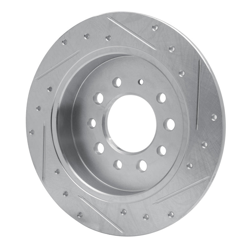 R1 Concepts R1 07-08 Hyundai TIBURON Rear Left Drilled & Slotted Silver Brake Rotor
