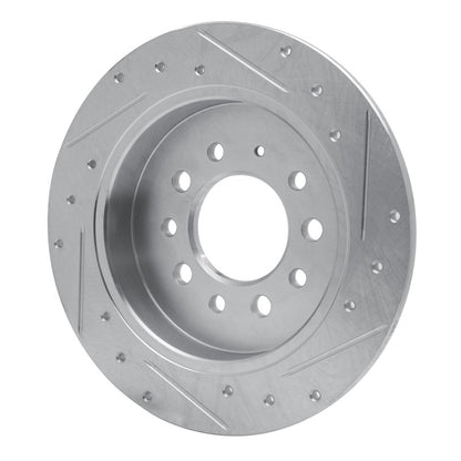 R1 Concepts R1 07-08 Hyundai TIBURON Rear Left Drilled & Slotted Silver Brake Rotor