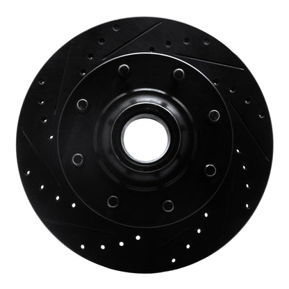 R1 Concepts R1 93-95 Chevrolet G30 Front Left Drilled & Slotted Black Brake Rotor