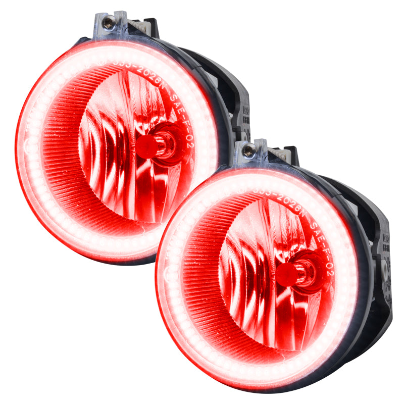 ORACLE Lighting Oracle 05-14 Dodge Charger LED Waterproof Fog Halo Kit - Red