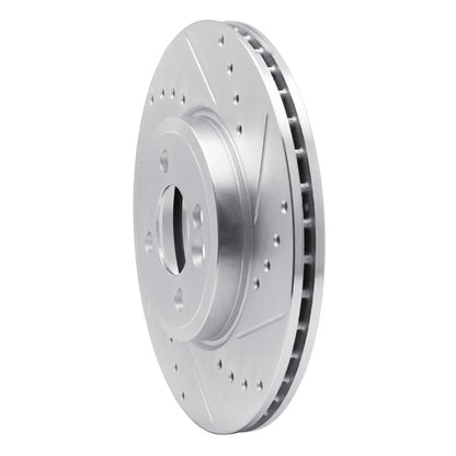 R1 Concepts R1 07-15 Mini Cooper (Excl Clubman) Front Right Drilled & Slotted Silver Brake Rotor