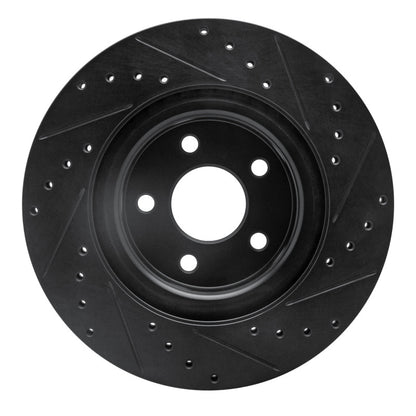 R1 Concepts R1 07-10 Chevrolet Cobalt Front Left Drilled & Slotted Black Brake Rotor