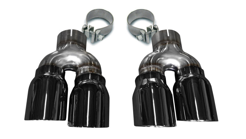 CORSA Performance Corsa 2016-2019 Cadillac ATS 3.6T 4in Inlet / 4in Outlet Twin Black Tip Kit (For Corsa Exhaust Only)