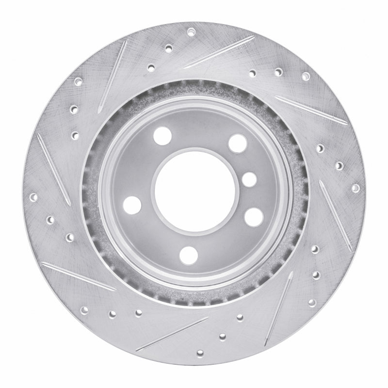R1 Concepts R1 06-21 BMW 230I Rear Right Drilled & Slotted Silver Brake Rotor