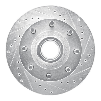 R1 Concepts R1 92-94 Ford E-250 Econoline Front Right Drilled & Slotted Silver Brake Rotor