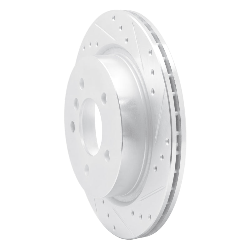 R1 Concepts R1 09-16 BMW Z4 Rear Right Drilled & Slotted Silver Brake Rotor