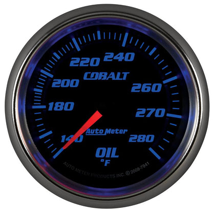 Autometer Cobalt 66.7mm 140-280 Degree F Mechanical Oil Temperature Gauge