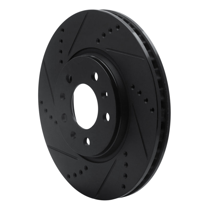 R1 Concepts R1 06-10 Pontiac Solstice Front Left Drilled & Slotted Black Brake Rotor