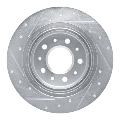 R1 Concepts R1 16-25 Buick Regal TOURX Rear Right Drilled & Slotted Silver Brake Rotor