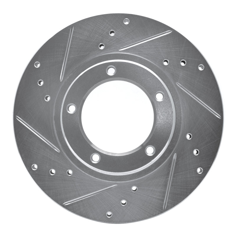 R1 Concepts R1 95-04 Toyota Tacoma Front Left Drilled & Slotted Silver Brake Rotor