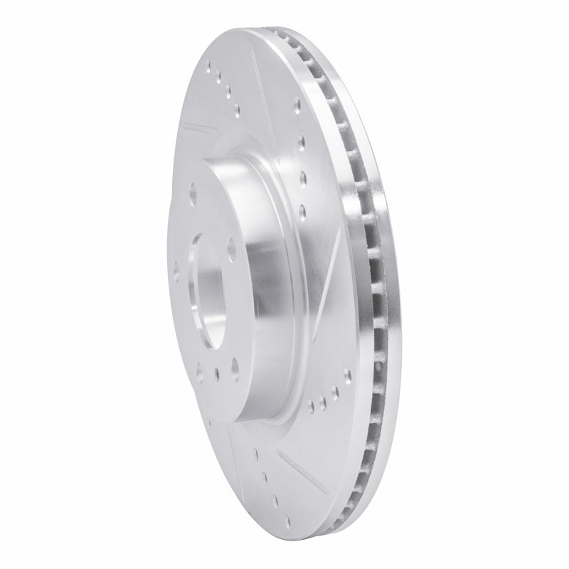R1 Concepts R1 03-05 Infiniti G35 Front Right Drilled & Slotted Silver Brake Rotor