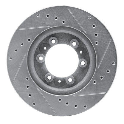 R1 Concepts R1 92-02 Acura SLX Front Left Drilled & Slotted Silver Brake Rotor