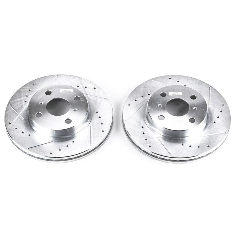 PowerStop Power Stop 98-02 Chevrolet Prizm Front Evolution Drilled & Slotted Rotors - Pair