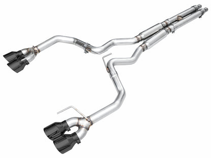 AWE Tuning AWE 2024 Ford Mustang Dark Horse S650 RWD Track Edition Cat-Back Exhaust w/ Quad Diamond Black Tips