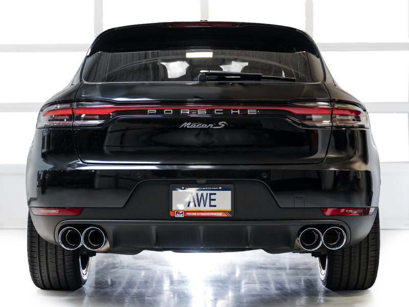 AWE Tuning 19-21 Porsche Macan 3.0T/2.9TT Touring Edition Cat-Back Exhaust w/ Chrome Silver Tips