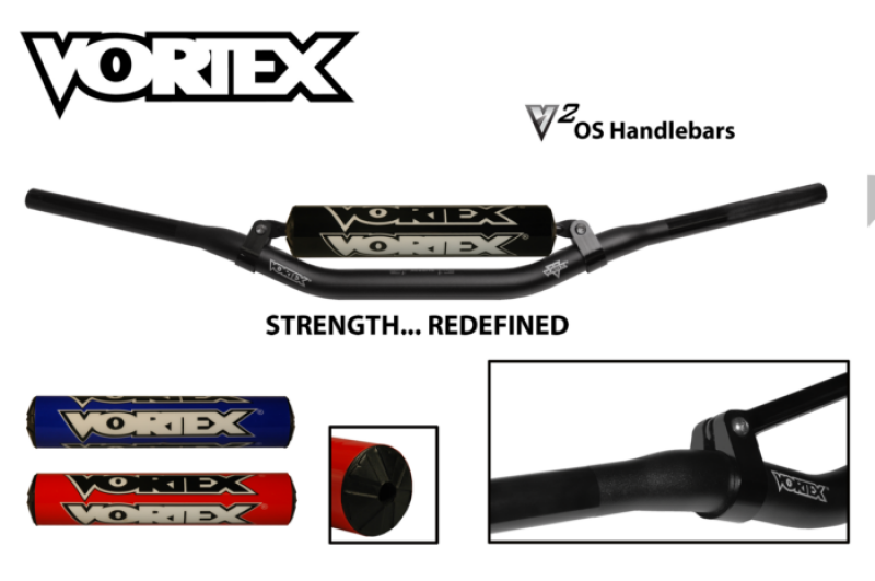 Vortex Racing V3 Handlebar Flat Track OS 1-1/8in- Black